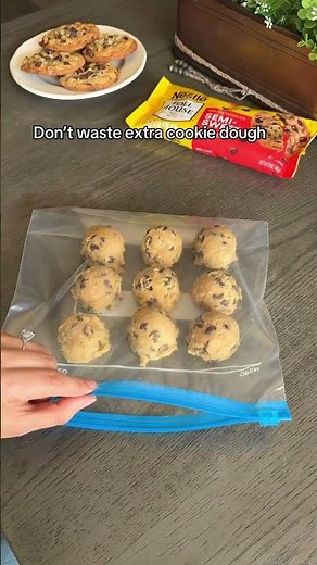 Easy hack to save your extra cookie dough! 🍪