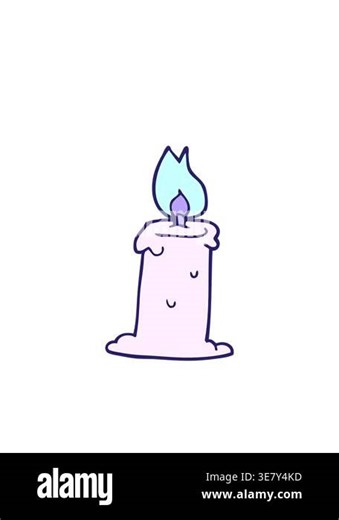 bobbing motion animation of a cartoon candle Stock Video Footage - Alamy