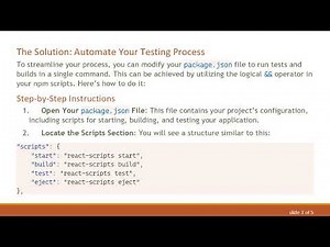 Automate Your React Build Process: Run Tests Before Each Build with npm