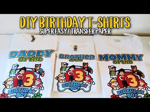 BIRTHDAY TSHIRT TUTORIAL/ SUPER EASY/ NO CRICUT/ PAW PATROL THEME