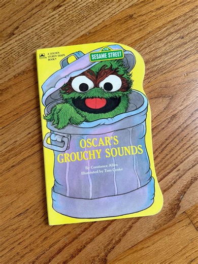 Vintage 1990 Sesame Street Oscar's Grouchy Sounds Golden Sturdy Shape Book - Etsy