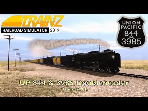 UP 844 & 3985 Doubleheader (Trainz 2019)