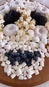 💀 This Halloween charcuterie skull is giving me all the spooky vibes! Themed snack boards are always the hit of the party - and this one's chillingly delicious! 🎃✨ Ready to create the most epic Halloween centerpiece? https://homemadeheather.com/halloween-charcuterie-board-skull/ | Homemade Heather