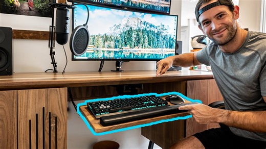 Fixing the worst part of my DIY Dream Desk - Custom Walnut Keyboard Tray Build