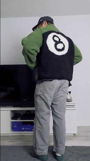 Stussy 8 Ball fleece unboxing and try on #shorts #grwm #ootd #getreadywithme #fashion #unboxing