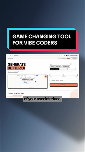 If you’re fed up of having ugly user interface’s when vibe coding, give this new tool a try! #ai #vibecoding #ui