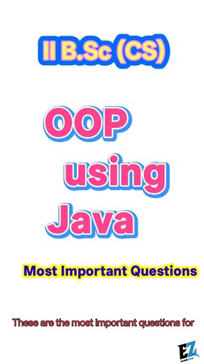 🔥 Java Important Questions 2026 | B.Sc Computer Science 2nd Year Exam 💯 #Shorts