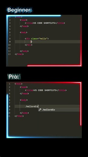 🚀 Code faster with these VS code Shortcuts Part 4 #frontendcourse #coding #python #code #css #code