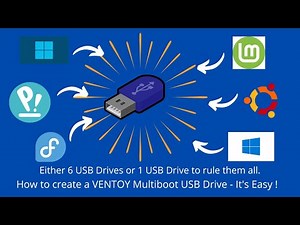 How to create a VENTOY Multiboot USB Drive - Easy to Use ! #multiboot