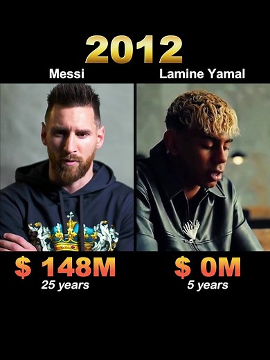 Messi vs Lamine Yamal net worth through the years
