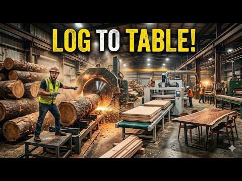 How Plywood Is Made In Factory | Logs To Table Full Process