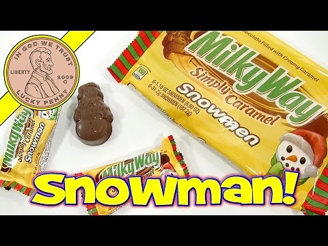 Milky Way Simply Caramel Chocolate Bar Snowmen....Tasty!