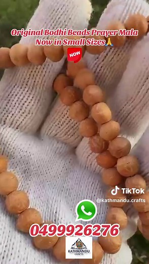 We are delighted to introduce our original Bodhi beads prayer mala, now also available in small sizes. Bodhi beads are traditionally associated with awakening, wisdom, and enlightenment, as the word Bodhi itself signifies spiritual awakening. Used for centuries by practitioners, Bodhi malas are ideal for mantra recitation, meditation, mindfulness practice, and accumulation of merit. The natural texture of the beads helps maintain focus during prayers, while their grounding energy supports calmne