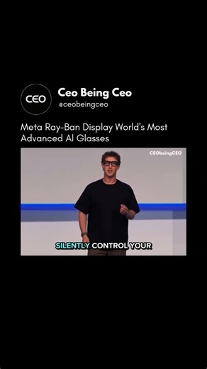 Meta unveils the Ray-Ban Display, smart glasses powered by Meta AI and designed in partnership with EssilorLuxottica. They offer real-time translations, contextual information overlays, and situational reminders ~ a clear step toward mainstream extended reality (XR). The demo highlights seamless integration of AI into wearable tech, signaling how daily digital interactions could shift in the near future. Via:-@deepen.ai Follow (us) @ceobeingceo for more!!😇 #Ceo766 | CEO Being CEO
