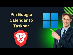 How to Pin Google Calendar to Windows 11 Taskbar using Brave | GearUpWindows Tutorial