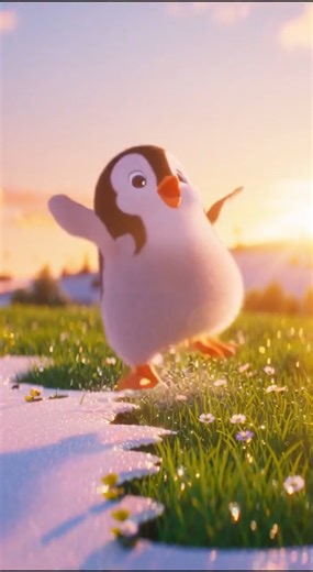 Little Penguin Mambo’s First Step Into Spring 🐧🌱 #littlepenguin #cuteanimation