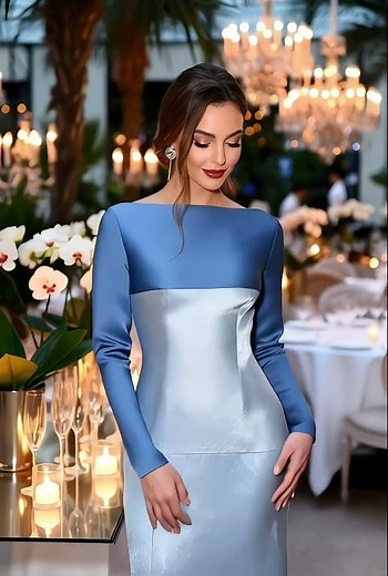 👗👒💖 Elegant Evening Dresses in a Lush Garden Restaurant | Satin & Silk Couture Looks