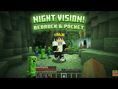Night vision texture pack||MCPE||1.21+||all versions||‪@nodplayz-111‬