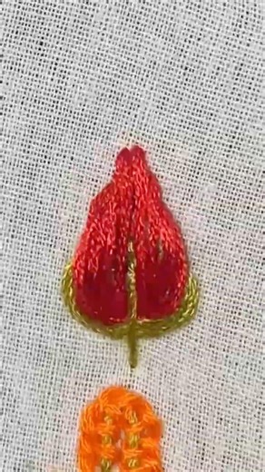 Leaf Embroidery Tutorial for Beginners | Simple Satin Stitch Design #embroidery #needlework #stitch