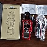 Digital Clamp Meter AC DC Voltage Multimeter AC Current Meter 6000 Counts Auto Range Testing Electric Tester Capacitance Resistance Frequency Temperature Diode Measure with NCV Detection