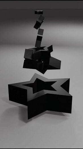 Oddly Satisfying Blender Star Loop Animation | Perfect Loop #cgiart #3dart #blender star #shortvideo