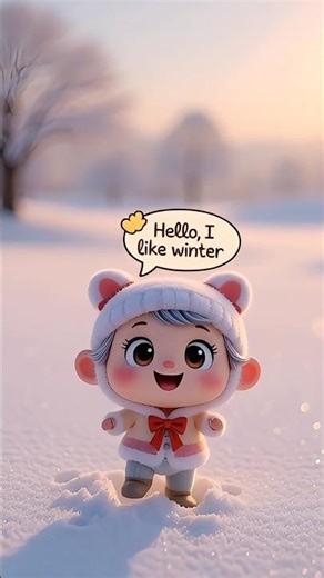 Hello~ I like Winter~ #education #english #animation #snow #song #nurseryrhymes #white #2026