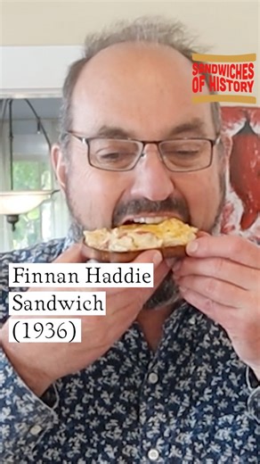 When I first saw that Finnan Haddie was smoked haddock, I thought not only would the Finnan Haddie Sandwich from 1,001 Sandwiches of 1936 be tasty but also easy. Turns out, not so much in the easy department. While not requiring as long a resuscitation as bacalao (aka salt cod) it still was a process. Was it worth it? Snag some Sandwiches of History hoodies, t-shirts, beanies, and more! https://www.sandwichesofhistory.com/merch --------------------------------------------------------------- Sign