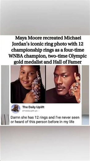 Maya Moore recreated Michael Jordan's legendary ring photo — and she's got 12 of them! 💍🏀