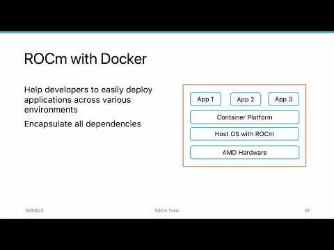 AMD HIP Tutorial, 6-7, Using ROCm with Docker