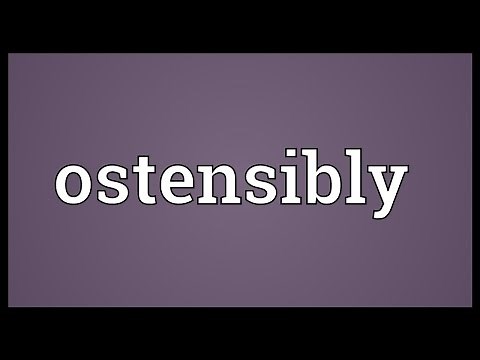 Ostensibly Meaning