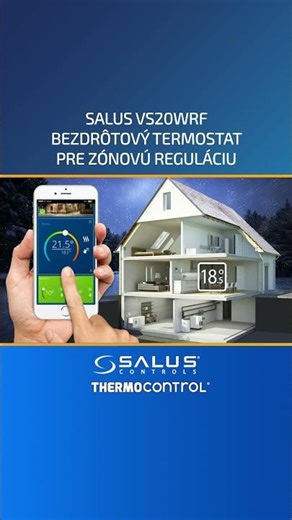 Salus VS20WRF – Bezdrôtový izbový termostat pre presnú zónovú reguláciu
