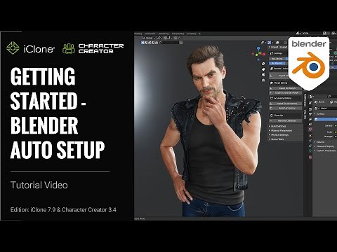 iClone 7 and CC 3 Tutorial - Getting Started with CC3 Blender Tools for Blender Auto Setup