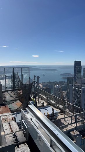 Working on Top of Sydney Tower Crane with Stunning Views
