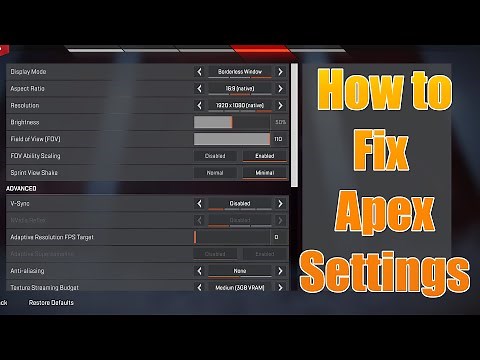 How to Fix Apex Legends Settings Not Saving - Tutorial