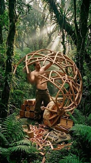 This Floating Solar Pod Shouldn’t Exist…🌿⚡ #shorts #offgrid #timelapse #woodworking #futureliving