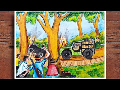 Liberation War Drawing || How to Draw Liberation War Scenery || Muktijuddho Drawing