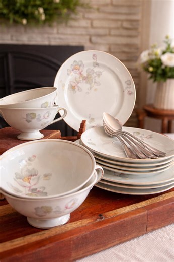 Johann Haviland Rosenthal Bavaria Porcelain Tea Set | Floral China With Gold Trim | Service for 4 - Etsy