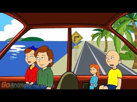 Caillou Misbehaves On A Road Trip Gets Grounded