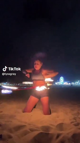 like a hula hoop ⭕️ | fake fire | not a minor | no nudity | trained professional #firespinner #weezy