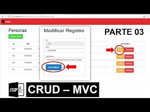 Como Hacer CRUD en JAVA JSP con Patron MVC y MYSQL - Parte 03