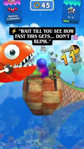⚡"Sonic Dash MAX SPEED💨💙#SonicDash #Gaming #SpeedRun #MobileGaming #EpicRun #GamerLife #ViralGaming"