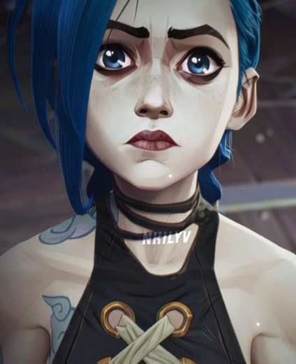 Jinx's Stunning Eyes in Arcane Series Edits