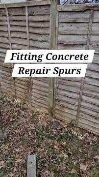 Fitting Concrete repair spurs #gardeningtips #fencerepair #fence