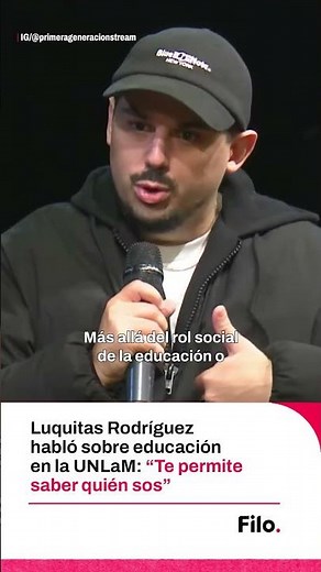 Luquitas Rodríguez spoke about education at UNLaM: "It is a primary need for human beings"