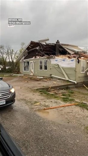 EF1 Tornado Damage in Nevada, Missouri