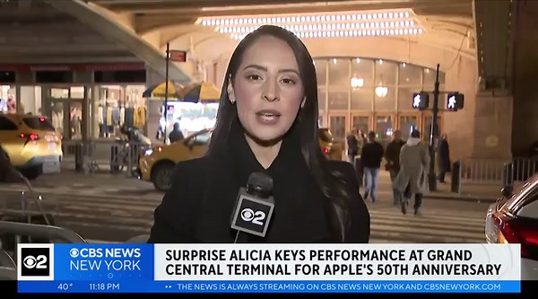 Alicia Keys performs surprise concert at NYC's Grand Central Terminal