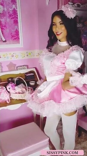 So Cute Pink #crossdressing #ladyboys #maiddresses #lbgfs #boytogirl #cd #maiddress #maidoutfit