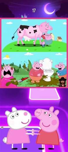 Peppa Pig 🐷 Transformation dance song Tiles hop edm COVER #shorts #peppapig #shortsfeed