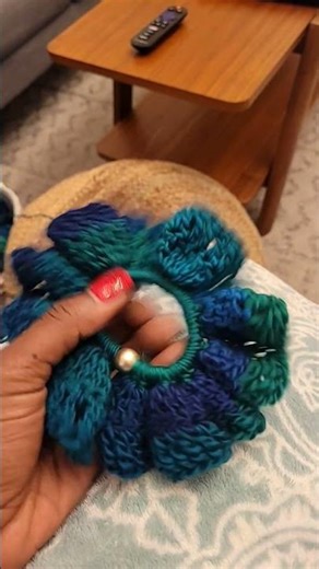 Ruffle Crochet scrunchy #crochetforbeginners crochet
