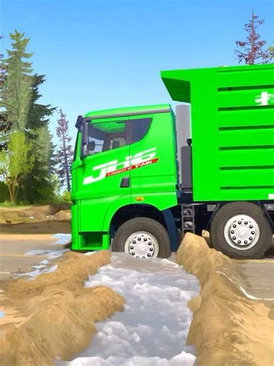 Spintires: MudRunner -SHACMAN DELONG X3000 Towing a Truck on a Snowy Road Ep324